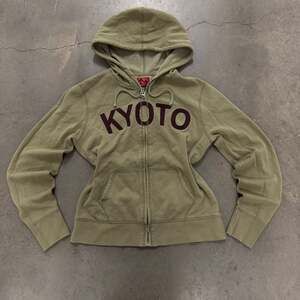 Lucky Brand Kyoto Zip Up Hoodie Japanese Geisha Graphic Size L